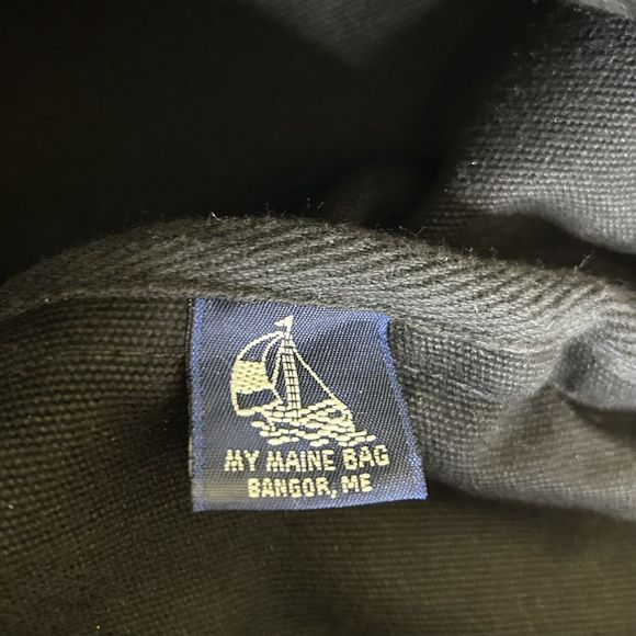 Vintage My Maine Bag Large Canvas Tote Bag Brocade Pineapple Design Zip Close - Picture 9 of 11